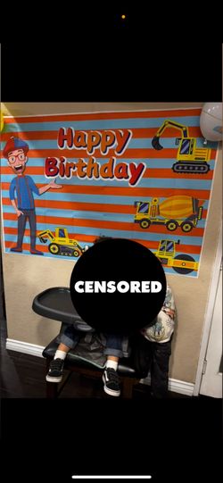 Blippi “ Happy Birthday “ Background For Kids Birthday , I’d Say About 6ft Long 3 Ft Tall Banner