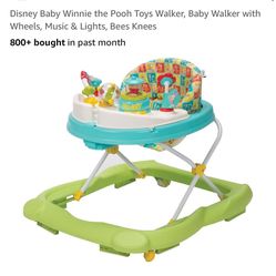 Disney Baby Winnie the Pooh Toys Walker, Baby Walker with Wheels, Music & Lights, Bees Knees