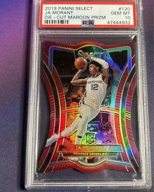 2019 Ja Morant Dye Cut Maroon Psa 10 Rookie