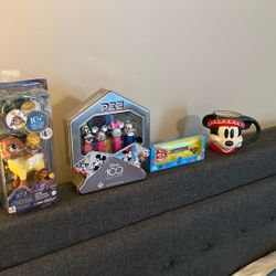 Disney Pez Set, Key, Mickey Mouse Mug, Wish Toy - New