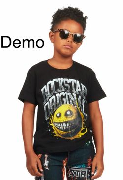 Rockstar Original Boys Parsons Black Graphic T-Shirt (Size 12)