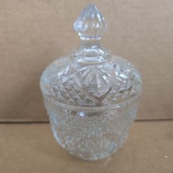 Vintage Luminarc by J.G. Durand Crystal Sugar Bowl with Lid