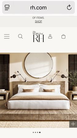 Restoration Hardware Aspen French Oak panel bed