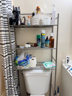 Over toilet shelf