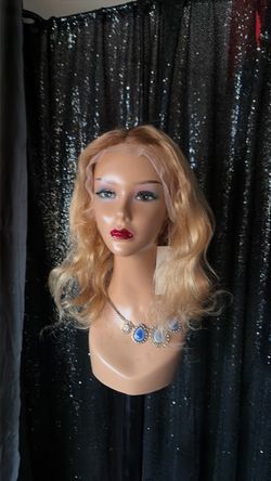 Gold blonde human hair