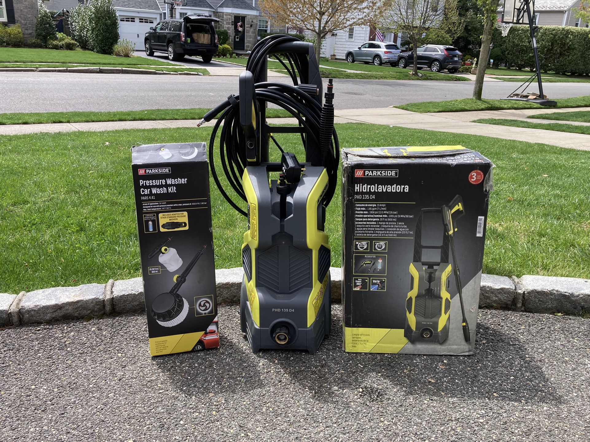 PARKSIDE PRESSURE WASHER WITH EXTRA CAR WASH KIT