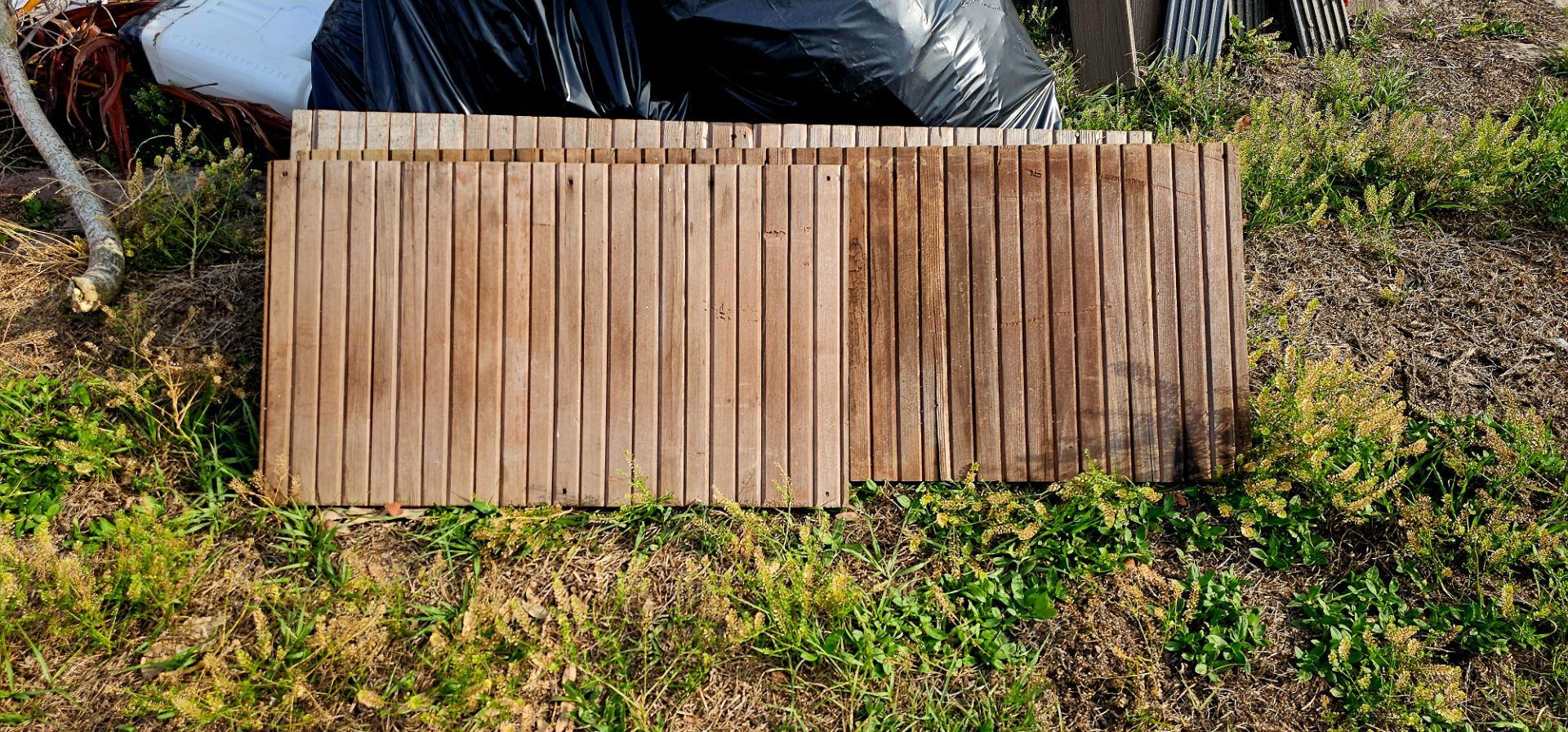 Teak wood planks