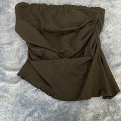 Black Sleeveless Crop Top