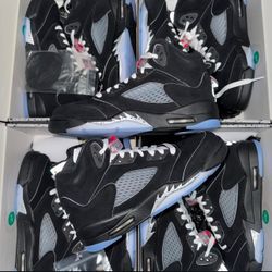 Metallic Black Air Jordan 5 (ALL SIZES AVAILABLE)