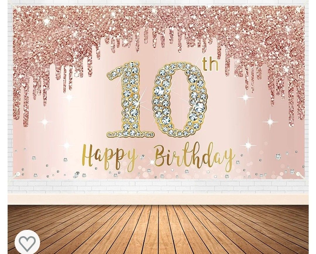 10th BDAY BACKDROP BANNER