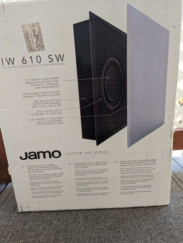 Jamo - In Wall - 10 Inch Sub Woofer