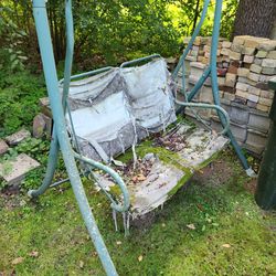 Outdoor Swinging Chair. Needs New Seats Possibly As You Can See In Picture.