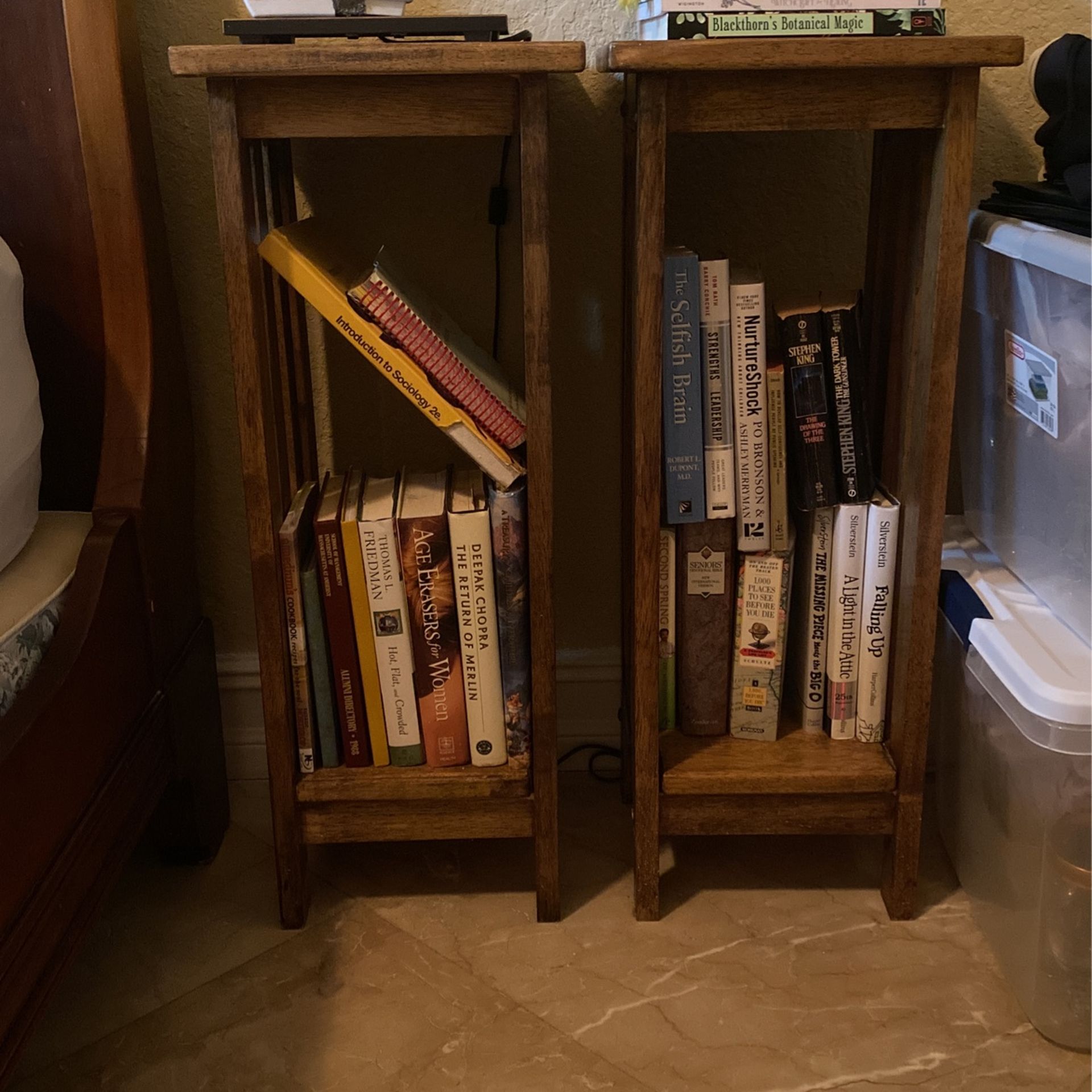 Wood Night Stands Quantity 2 Solid 30x12x12