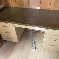 Vintage Metal Desk 