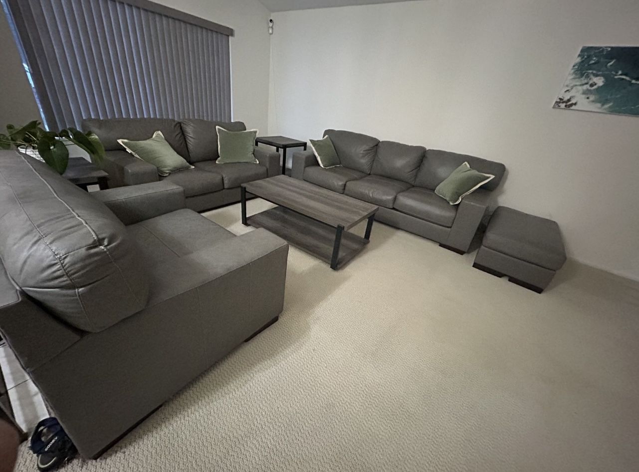 Furniture Sofa With Leather
