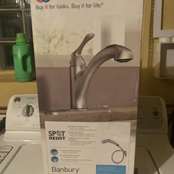 Moen 87017SRS Pullout Spray Kitchen Faucet from the Banbury Collection, Spot Resist Stainless