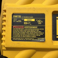 Dewalt 735-13” Planer With Base