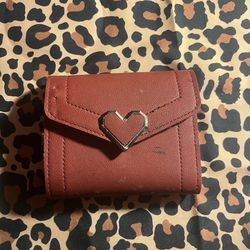Red Heart Leather Wallet