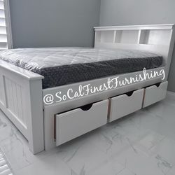 New Full Bed With Storage And Mattress