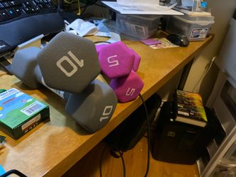 5lb and 10lb CAP Neoprene dumbbells