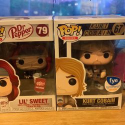 Kurt Cobain And Lil Sweet Funko Pops
