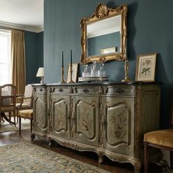 Exquisite French Provincial Hand-Painted Sideboard / Credenza