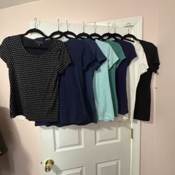 1 Small, 7 Medium Banana Republic Babydoll Tees T-shirts Women’s Clothing