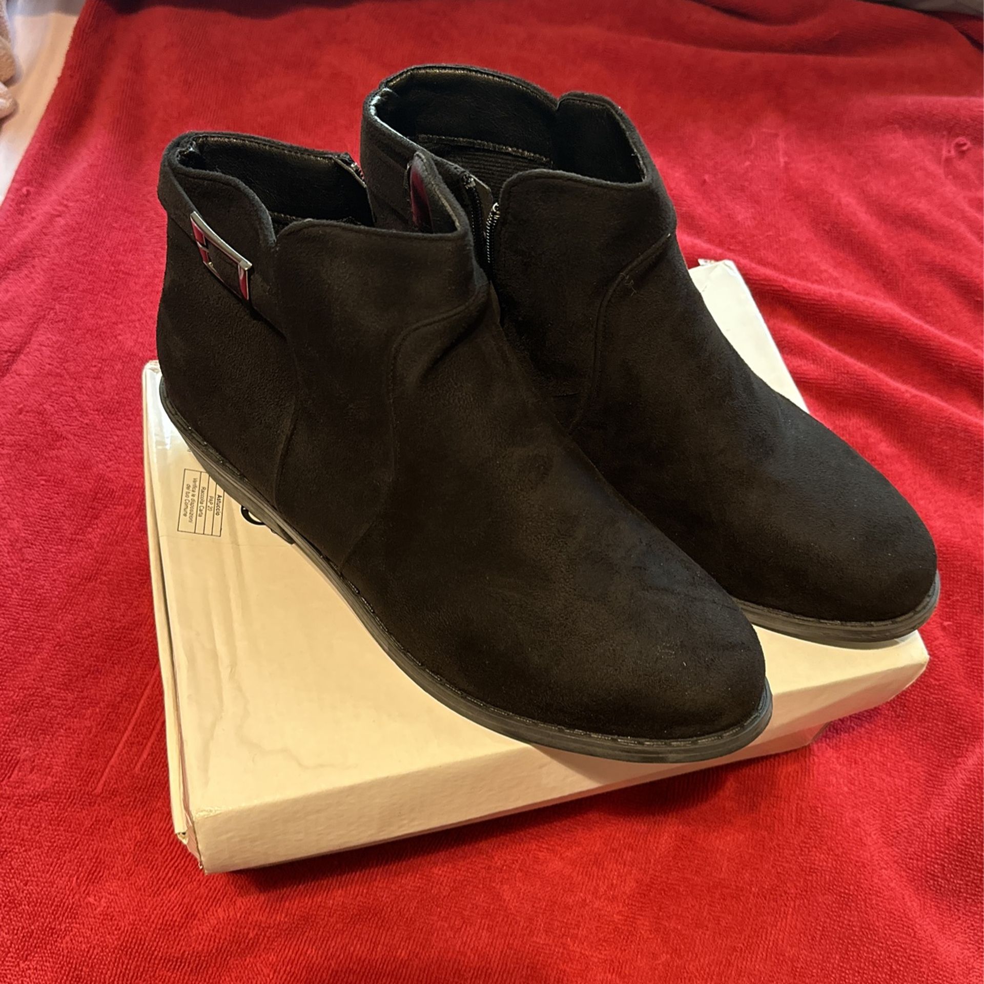 Black Suede Booties