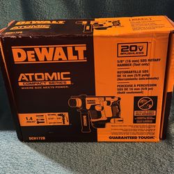 Dewalt Atomic 20v Max Cordless Brushless Ultra Compact 5/8 In Sds Plus Hammer Drill Tool Only 