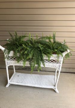 Vintage wicker plant holder