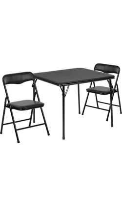 3-Piece Folding Square Table and Chairs Set
