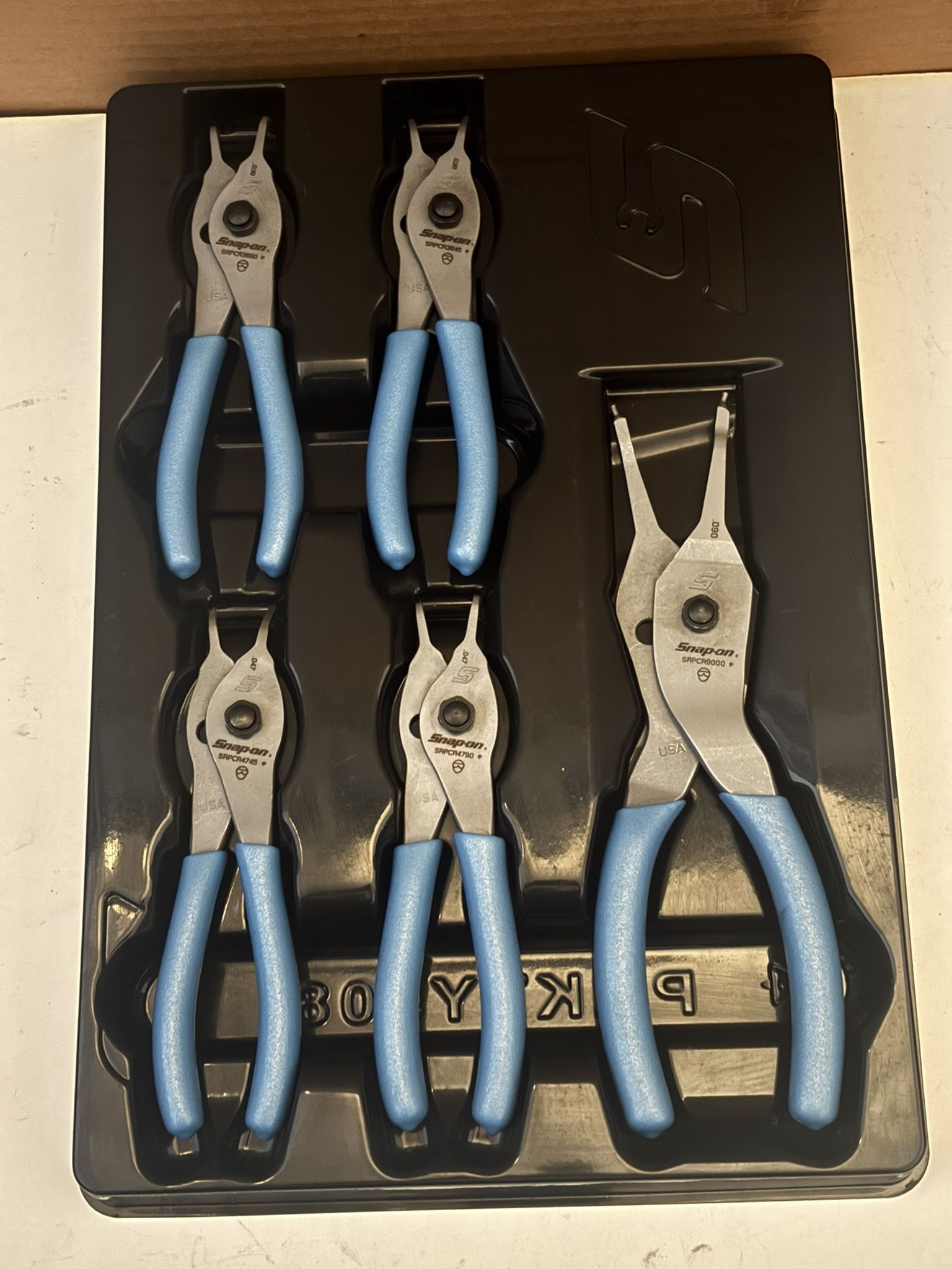 Snap-on Tools PEARL BLUE 5pc Quick Release Snap Ring Pliers Set