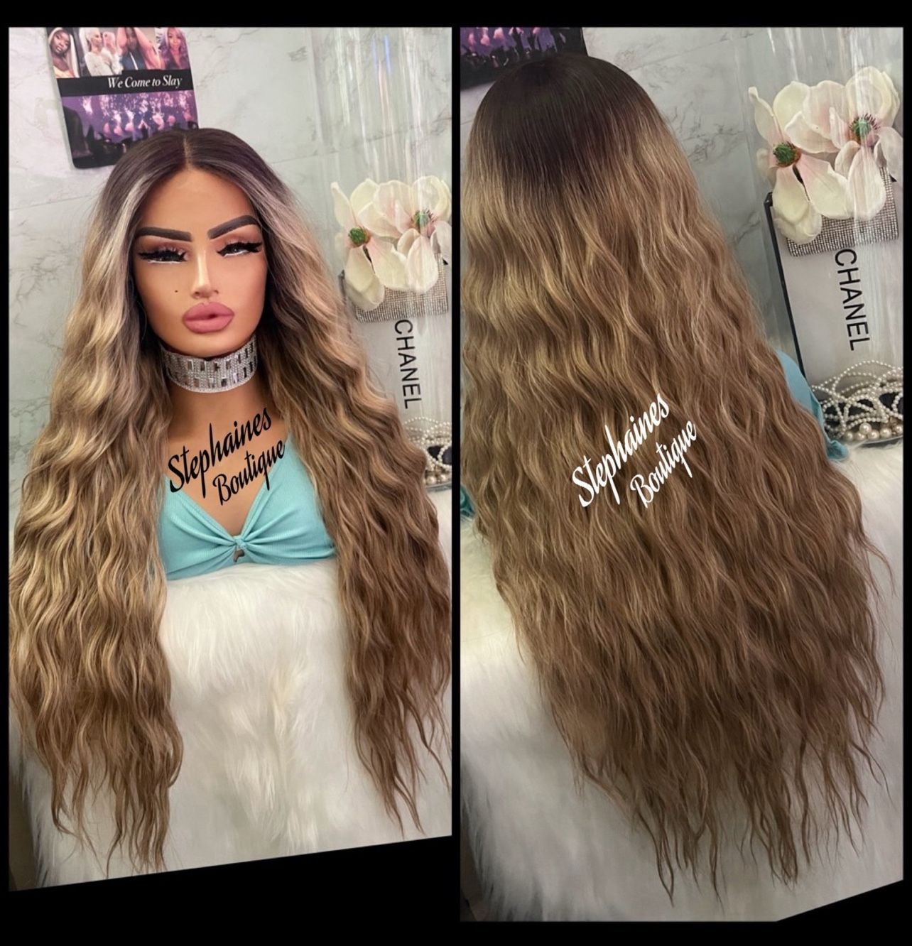 Human Hair Blended Lace Front Wig
