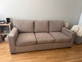 Crate and barrel 3-Seat Upholstered Sofa in Taupe