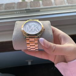 Michael Kors MK3207 Runway Rose Gold Steel MK Logo Dial Women's Watch