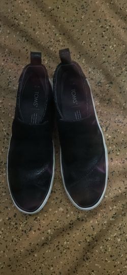 TOMS Black Slip-On Sneakers