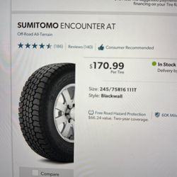 245/75/16 Tires New