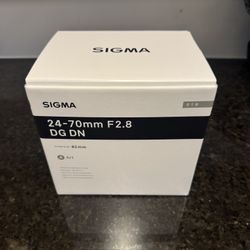 BRAND NEW Sigma 24-70mm F2.8 DG DN Camera Lens 