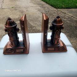 Pair of Copper Coated Fire Hydrant Bookends