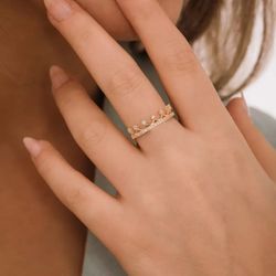Crown Diamond Ring