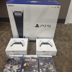 Console Disc Version 3 Games + 2 Controller Bundle