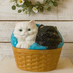 Vintage Bundled Kitties Container