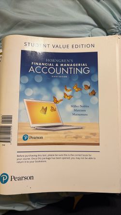 Horngrens Financial & Managerial accounting