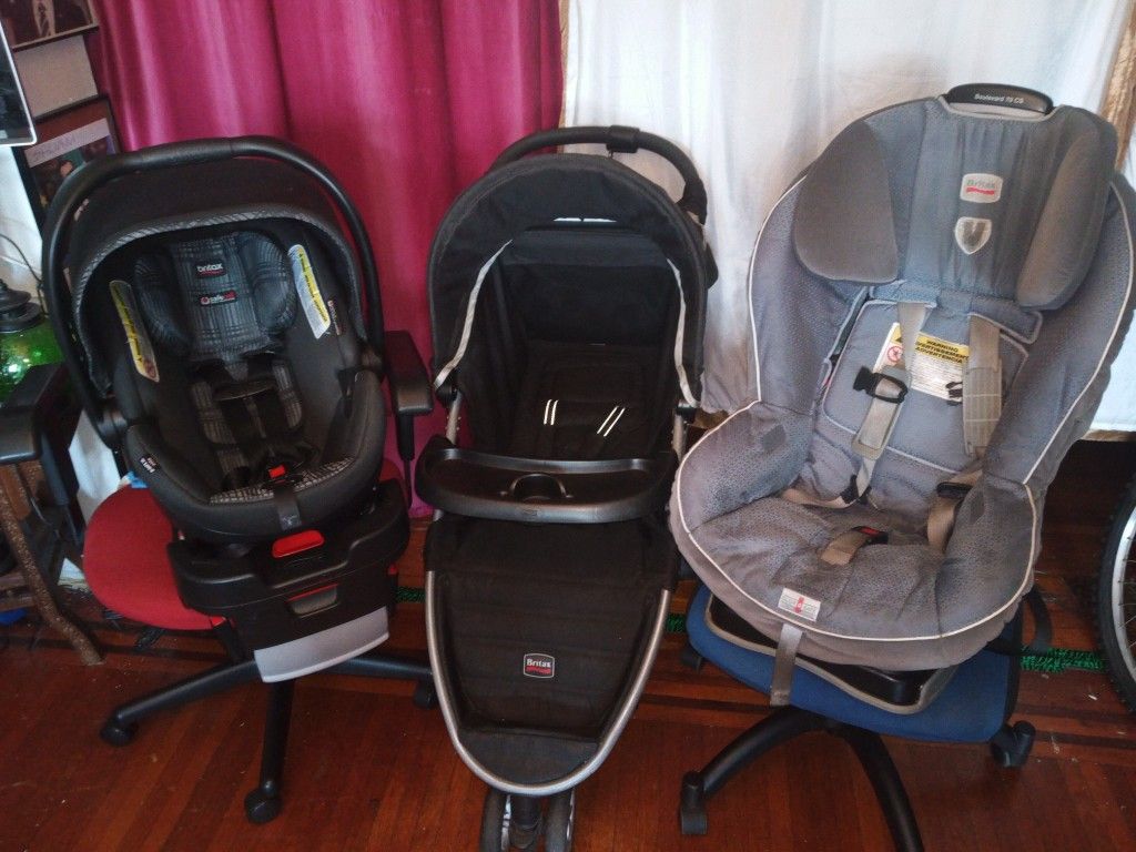 Britax complete set. Stroller, car seat for baby, and car seat for kids.infant