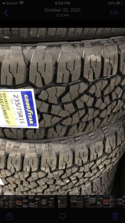 235-75-15 Goodyear Trailrunner Tyres @Wholesale Prices -we Deliver Only -new Tires Only