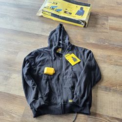 Dewalt Men's LARGE 20V XR Lithium Ion Black bare Hoodie with 1 USB Power Adapter