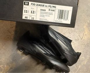 New black/ gold adidas F50 League LL FG/MG Size Men 11.5 Soccer Cleats