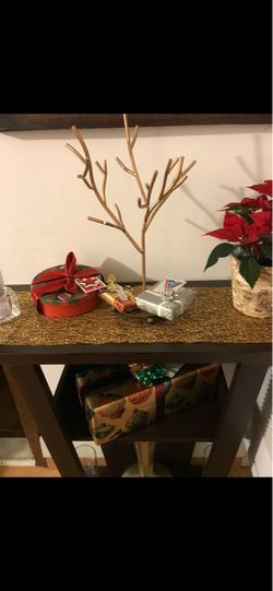 Y shaped Espresso console table