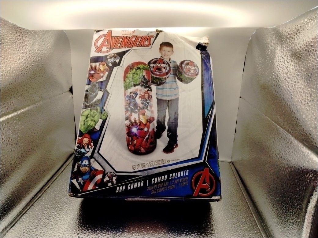 Marvel Avengers Bop Combo Inflatable Punching Bags And Gloves 