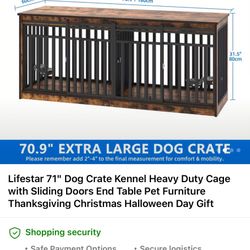 Life star 71” extra large dog crate